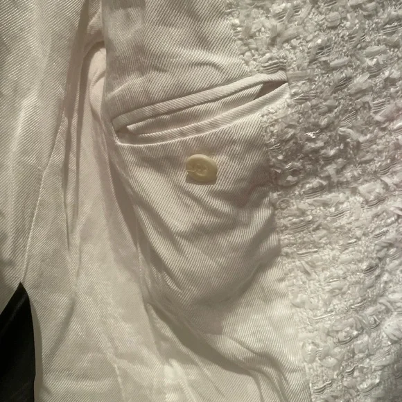 😍Authentic SOLD OUT Balmain subtle white tweed blazer gold buttons size 44 Euro - Picture 14 of 16